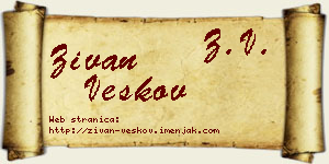 Živan Veskov vizit kartica